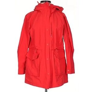 ❌Sold❌ J. Crew Vibrant Red Hooded Utility Jacket for Women